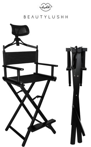 Aluminum makeup chair with headrest-8