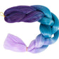 Synthetic hair braids ombre blue/fio W10342-1