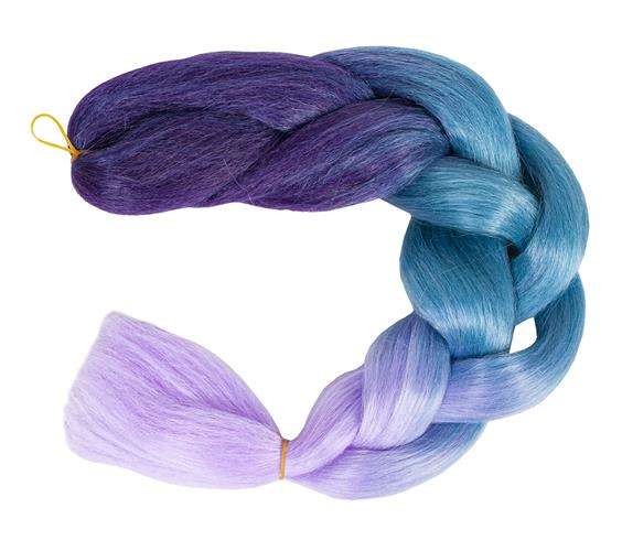 Synthetic hair braids ombre blue/fio W10342-1