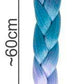 Synthetic hair braids ombre blue/fio W10342-2