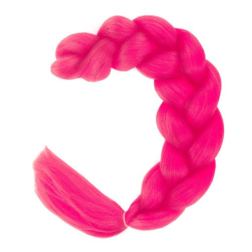 Synthetic hair braids - dark pink-1