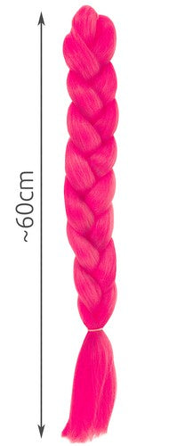 Synthetic hair braids - dark pink-3