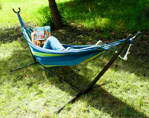 Garden hammock 200x150cm with frame-12