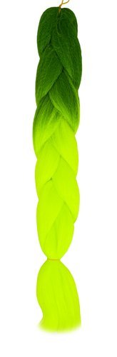 Synthetic hair ombre green / neon braids W10344 Iso Trade 5902802915740