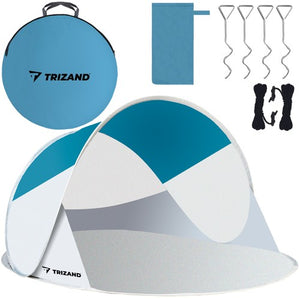 Beach tent 220x120x90cm - turquoise - gray  Trizand 5900779936317