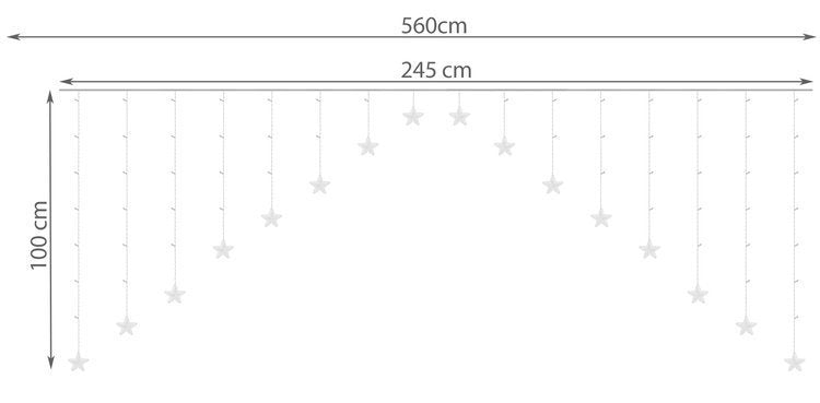 Light curtain 136LED - cold white 31V KŚ11338-10