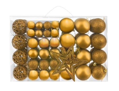 Christmas balls set of 100 pcs + golden star Iso Trade 5902802918147