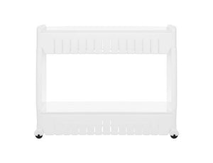 Mobile kitchen shelf on wheels, white-1