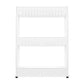 Mobile kitchen shelf on wheels, white-3