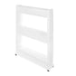 Mobile kitchen shelf on wheels, white-4