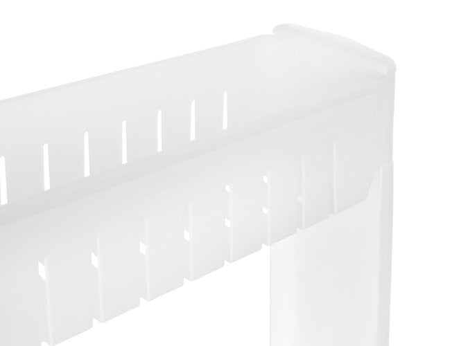 Mobile kitchen shelf on wheels, white-5