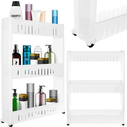 Mobile kitchen shelf on wheels, white Iso Trade 5902802919007