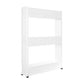 Mobile kitchen shelf on wheels, white-7