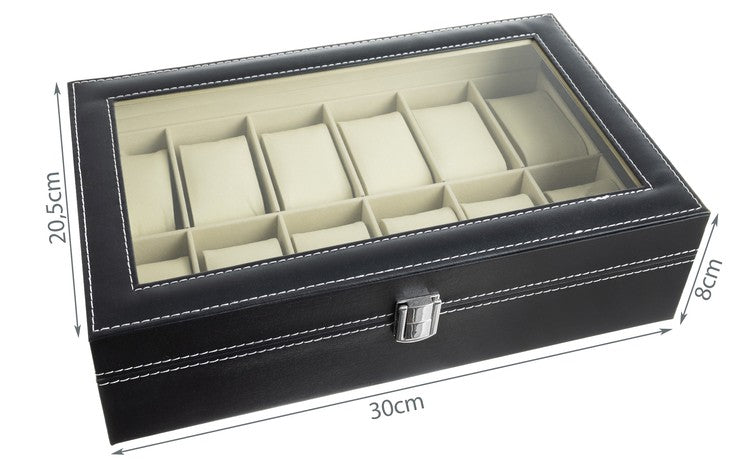 Watch organizer with 12 compartments-5