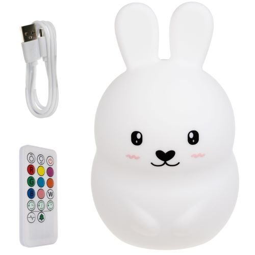 RGB night lamp with remote control - rabbit  Iso Trade 5902802919601