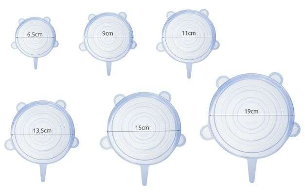 Silicone lids - set of 6 pcs-3