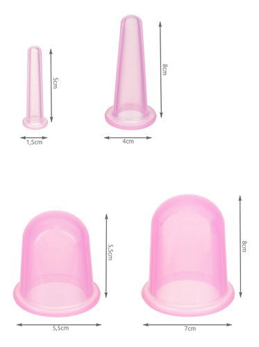 Chinese silicone cups with massager - set-8