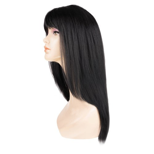 Black long wig for women P14833-2