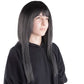 Black long wig for women P14833-3