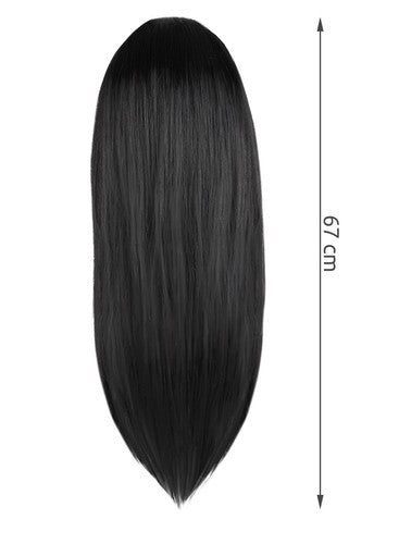 Black long wig for women P14833-6