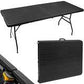 Folding garden table, black, 180 cm-9