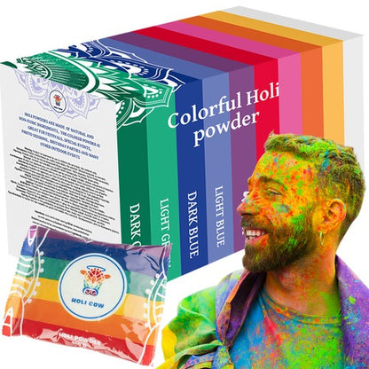 Colored Holi powder - set of 10x100g Holi Cow 5900779936881