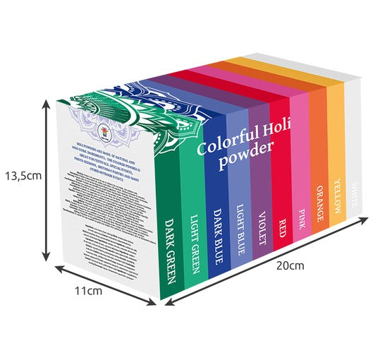 Colored Holi powder - set of 10x100g-4