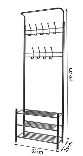 Clothes hanger - stand with shoe shelf 15744-8