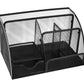 Desk organizer - 6 compartments - black-1