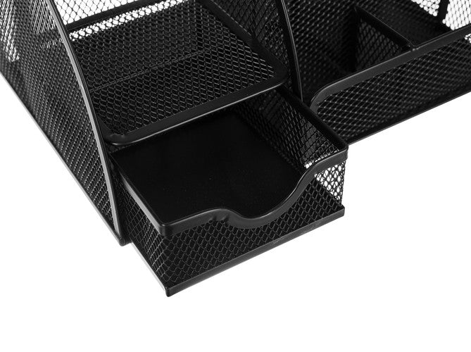 Desk organizer - 6 compartments - black-2