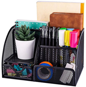 Desk organizer - 6 compartments - black Iso Trade 5902802921857