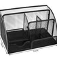 Desk organizer - 6 compartments - black-4