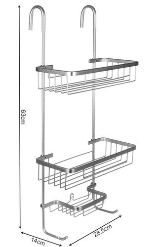 Wall-hung shower shelf - silver-5