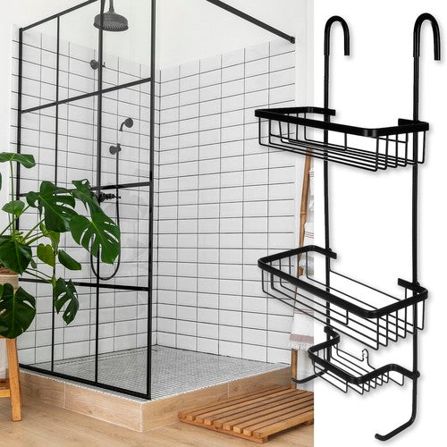 Hanging shower shelf - black-9