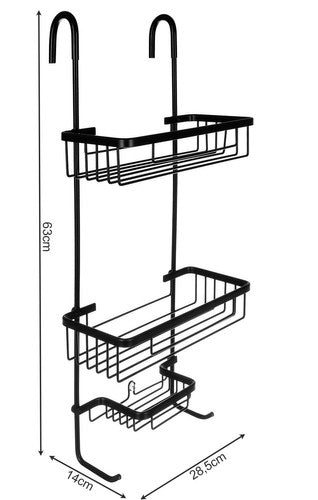 Hanging shower shelf - black-2