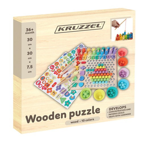 Wooden puzzle - beads DU17252-17