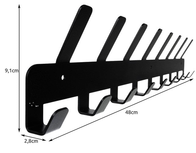 Wall hanger (17 hooks) - black-5