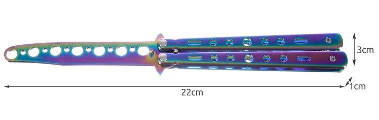 Butterfly knife for training - rainbow-7