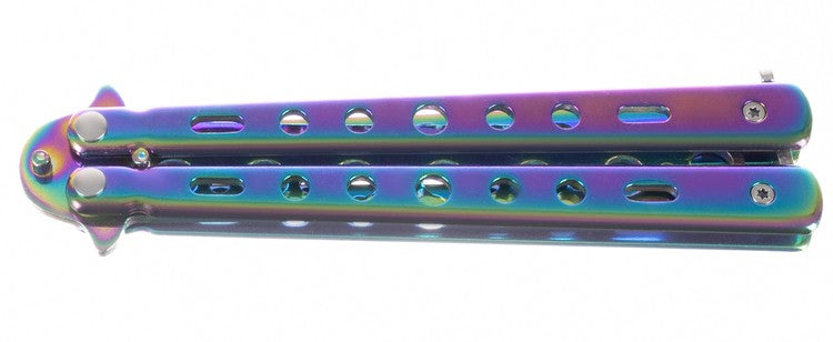 Butterfly knife for training - rainbow-1