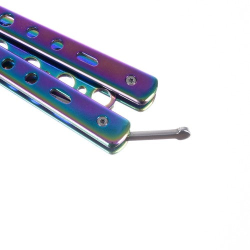 Butterfly knife for training - rainbow-2