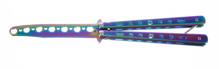 Butterfly knife for training - rainbow-3