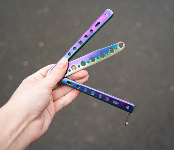 Butterfly knife for training - rainbow-6