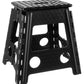 Black and white folding stool, 39 cm-4