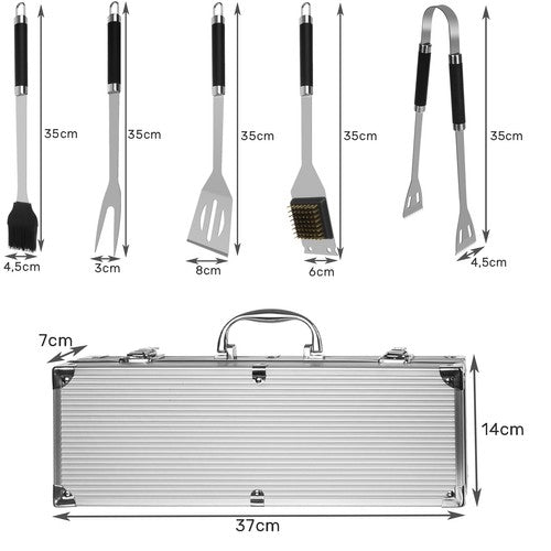 Barbecue utensils - set of 5 accessories + suitcase-10