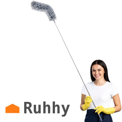 Telescopic dust brush with two attachments-17