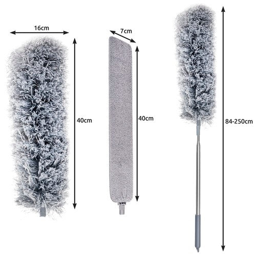 Telescopic dust brush with two attachments-18