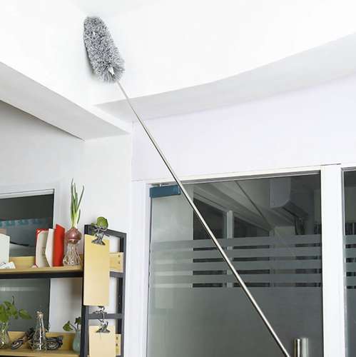 Telescopic dust brush with two attachments-5