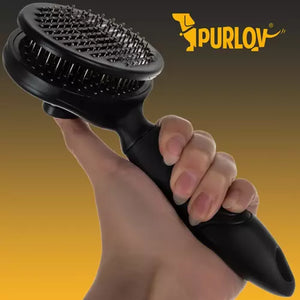 Self-cleaning fur brush-1