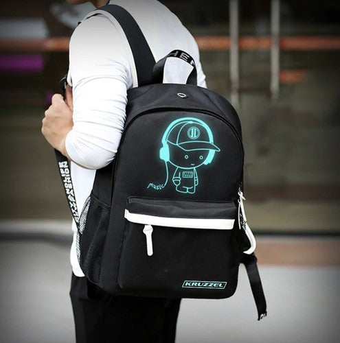 Kruzzel 19374 USB glowing backpack-4