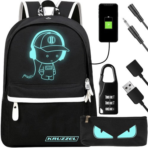 Kruzzel 19374 USB glowing backpack Kruzzel 5900779941144